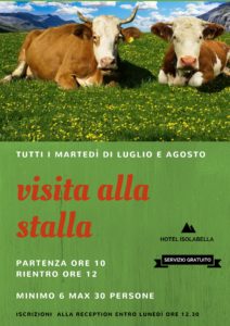 Visita alla stalla - Hotel Isolabella - Primiero - Trentino