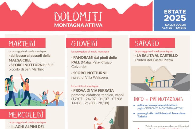 Eventi estate 2025 gite ed escursioni in Primiero