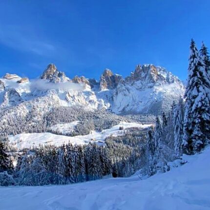 Pale San Martino con Neve in Trentino