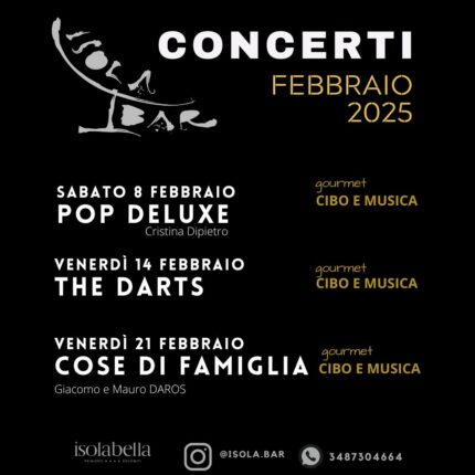 live music febbraio 2025 isolabar hotel isolabella concerti